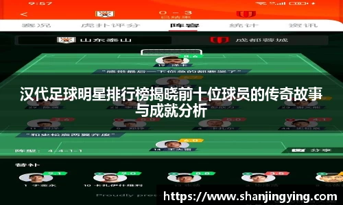 汉代足球明星排行榜揭晓前十位球员的传奇故事与成就分析